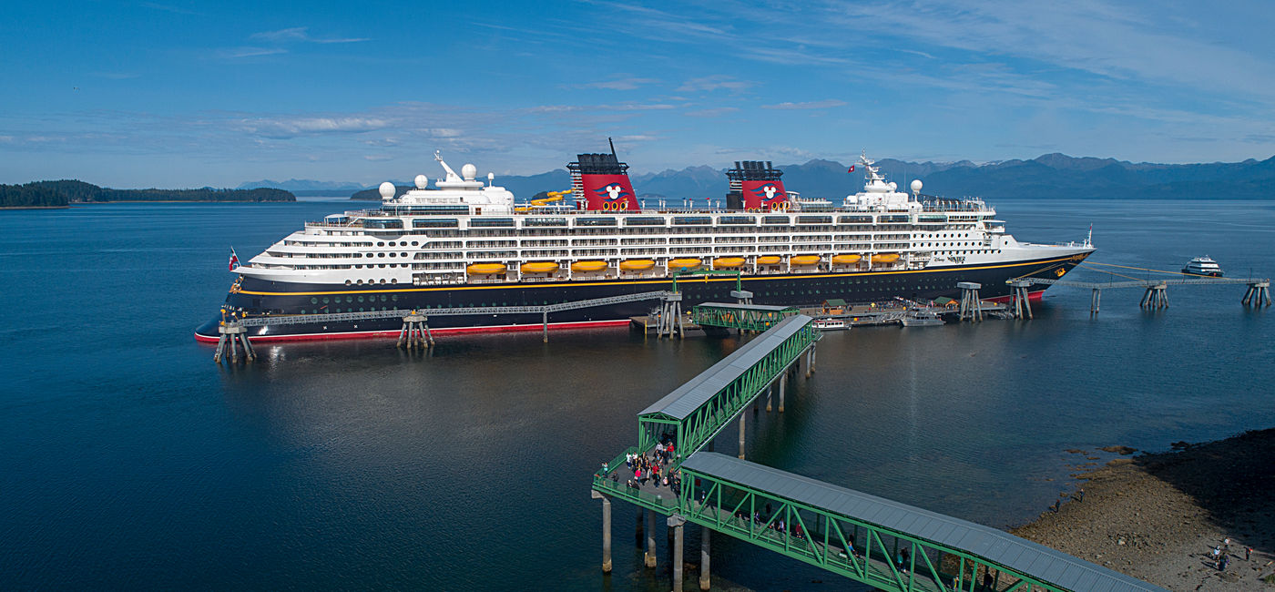 Image: A Disney ship at Icy Strait Point (Photo Credit: Disney Cruise Line)