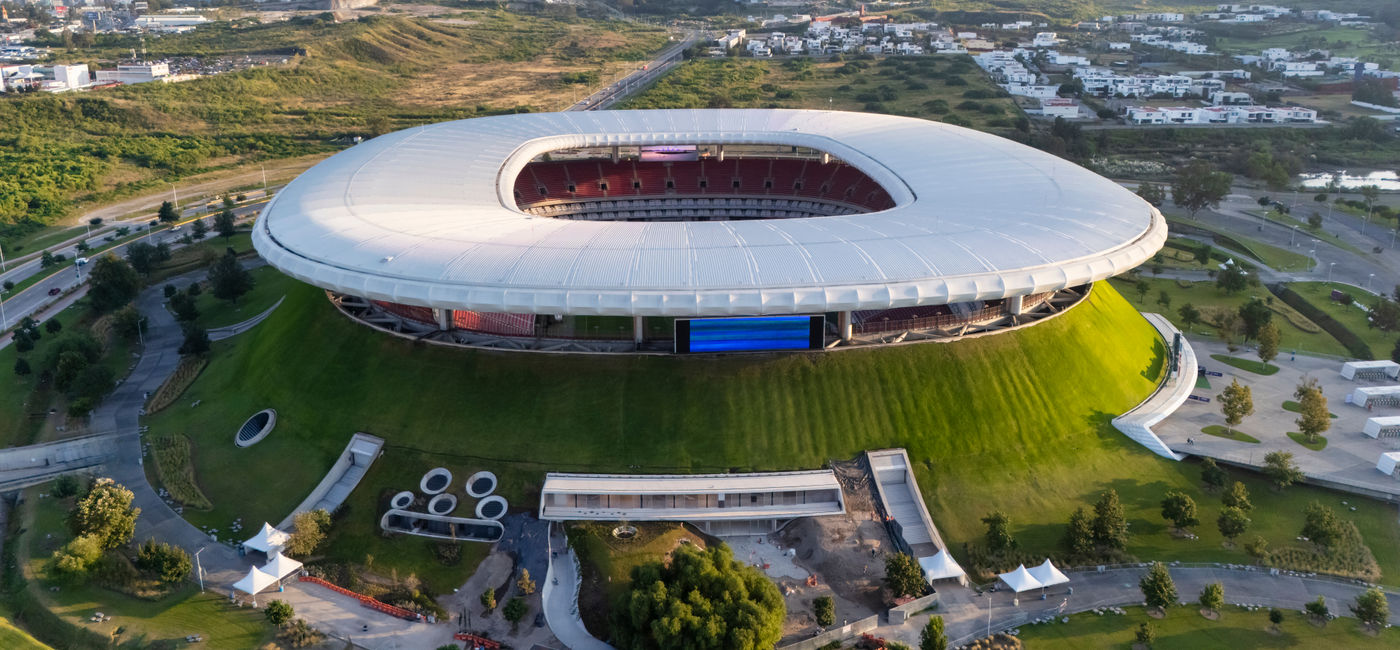 Image: Estadio Akron in Guadalajara, Mexico. (Photo Credit: Adobe/Stacy)