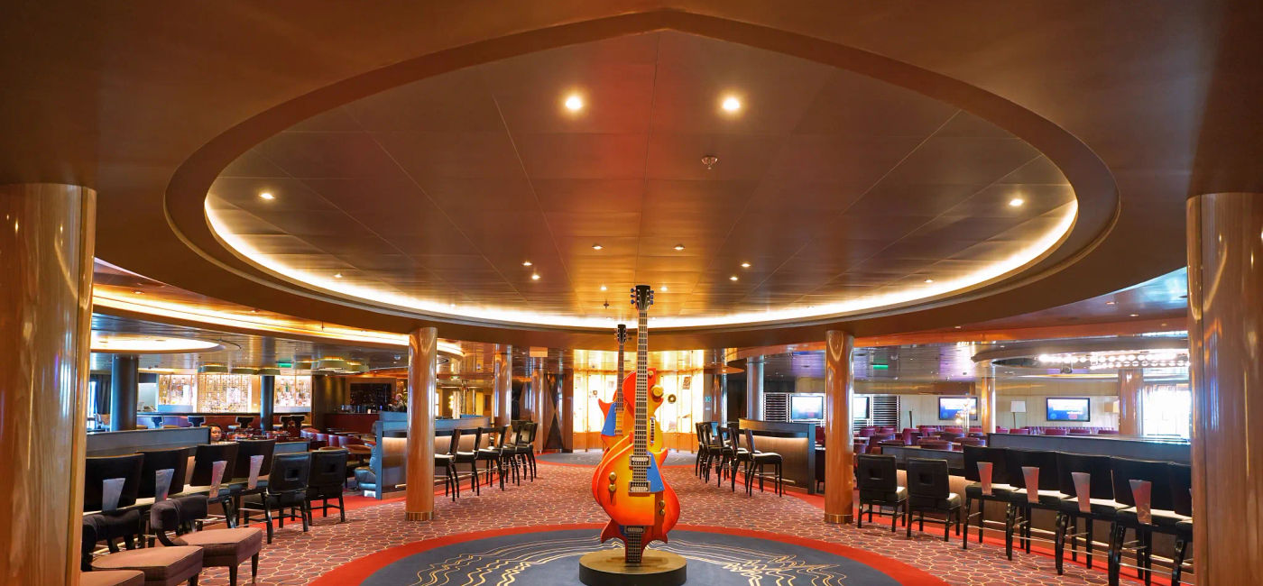 Image: Holland America Line updated the area connecting Billboard Onboard and Rolling Stone Lounge to create a more immersive live music experience aboard Koningsdam (Photo Credit: Holl)