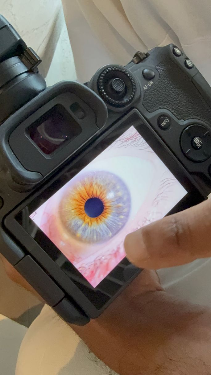 An iris scan at the spa at Four Seasons Resort Kuda Huraa in the Maldives