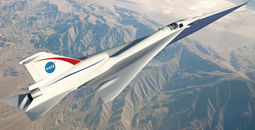 RENDERING: One proposed rendering of the Quiet Supersonic Technology, or QueSST, concept plane, which is in a preliminary design phase. (Rendering courtesy of NASA)
