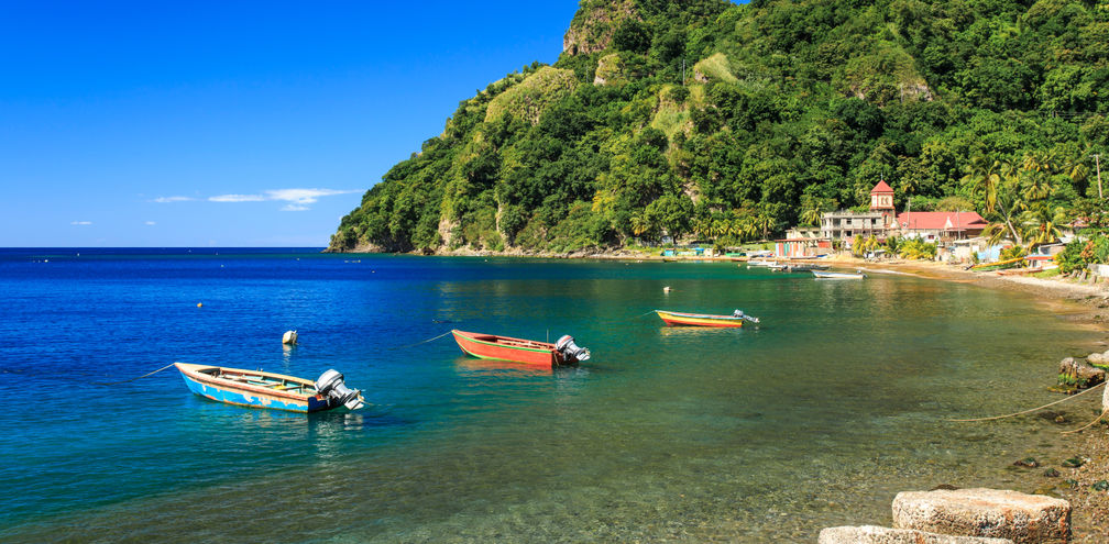 Boats on Soufriere Bay, Soufriere, Dominica