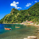 Boats on Soufriere Bay, Soufriere, Dominica