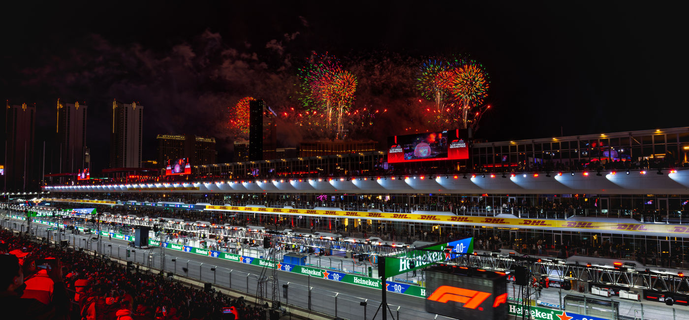 Image: Fireworks over Grand Prix Plaza. (Photo Credit: Las Vegas Grand Prix)