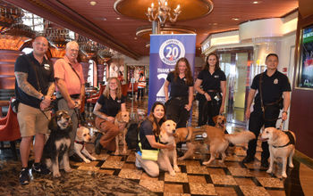 Jackson aboard Carnival Elation for K9 Warriors