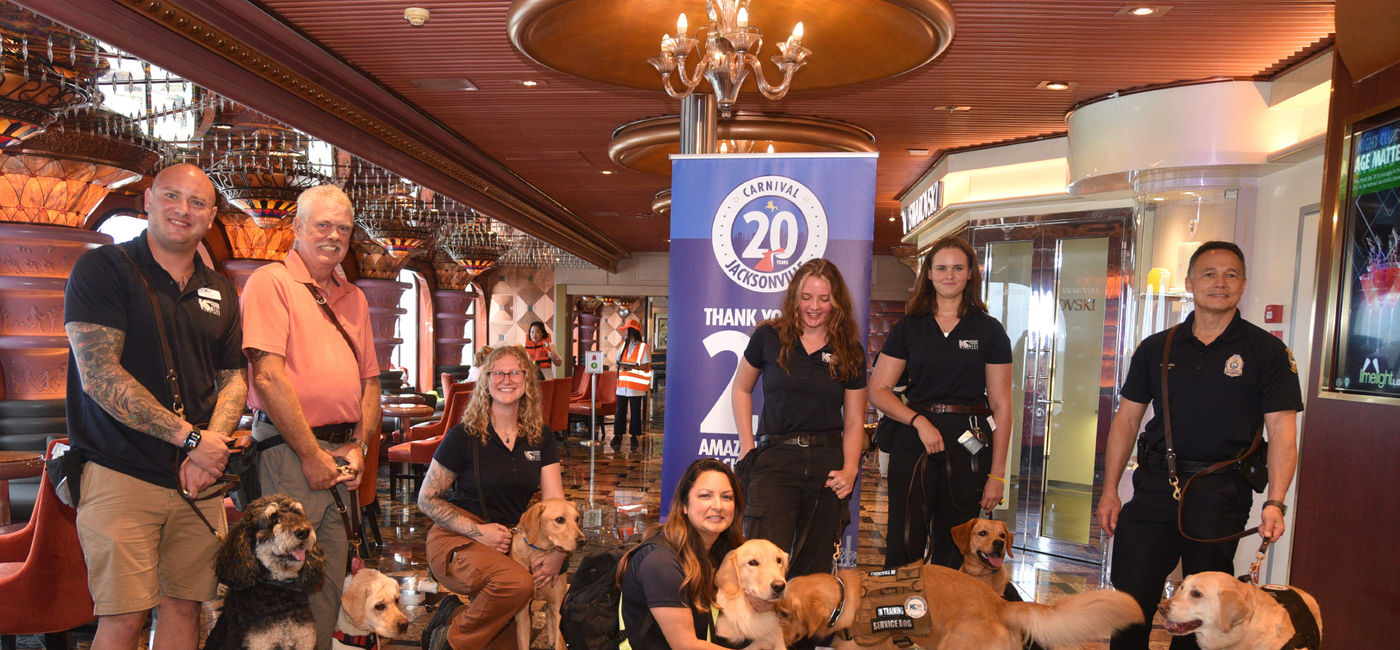 Image: Jackson aboard Carnival Elation for K9 Warriors