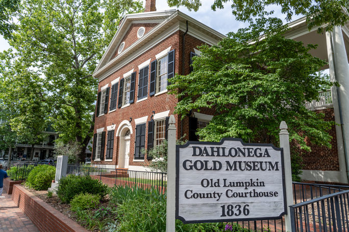 Dahlonega Gold Museum in Dahlonega, Georgia Dahlonega Gold Museum in Dahlonega, Georgia