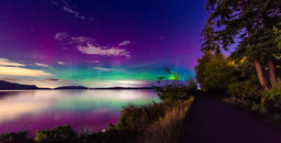 Aurora Borealis from Fidalgo Island, Washington. 