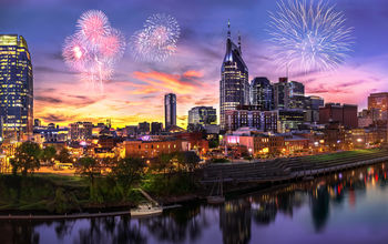 Fireworks over Nashville, Tennessee
