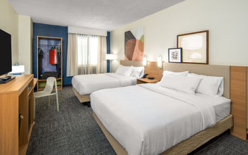 Spark by Hilton queen guestroom rendering, Spark by Hilton