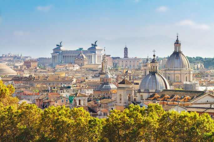 Advisors Assess The Health of Travel Industry Segments City skyline of Rome, Italy.