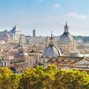 City skyline of Rome, Italy.