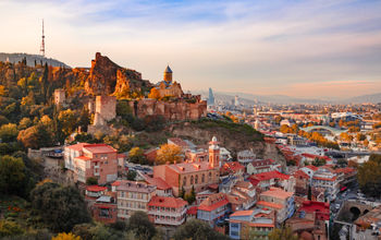 Sunset view of Old Tbilisi, Georgia