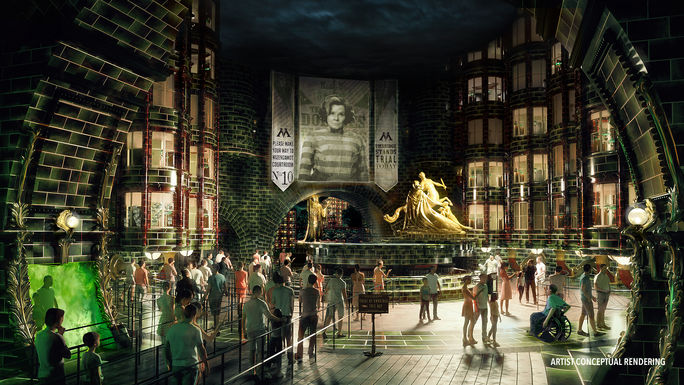 The Battle at the Ministry of Magic is a new immersive adventure coming to The Wizarding World of Harry Potter C Ministry of Magic. Universal Orlando Resort, The Wizarding World of Harry Potter - Ministry of Magic, harry potter world, universal epic universe