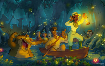Tiana's Bayou Adventure rendering.
