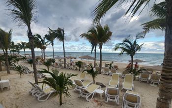 Beach at Riu Aquarelle.