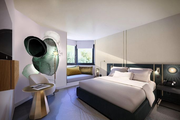 Rendering eines Raums innerhalb der hyatt -zentrischen Reims. Hyatt, Hyatt -Centric, Reims, Hyatt Hotels