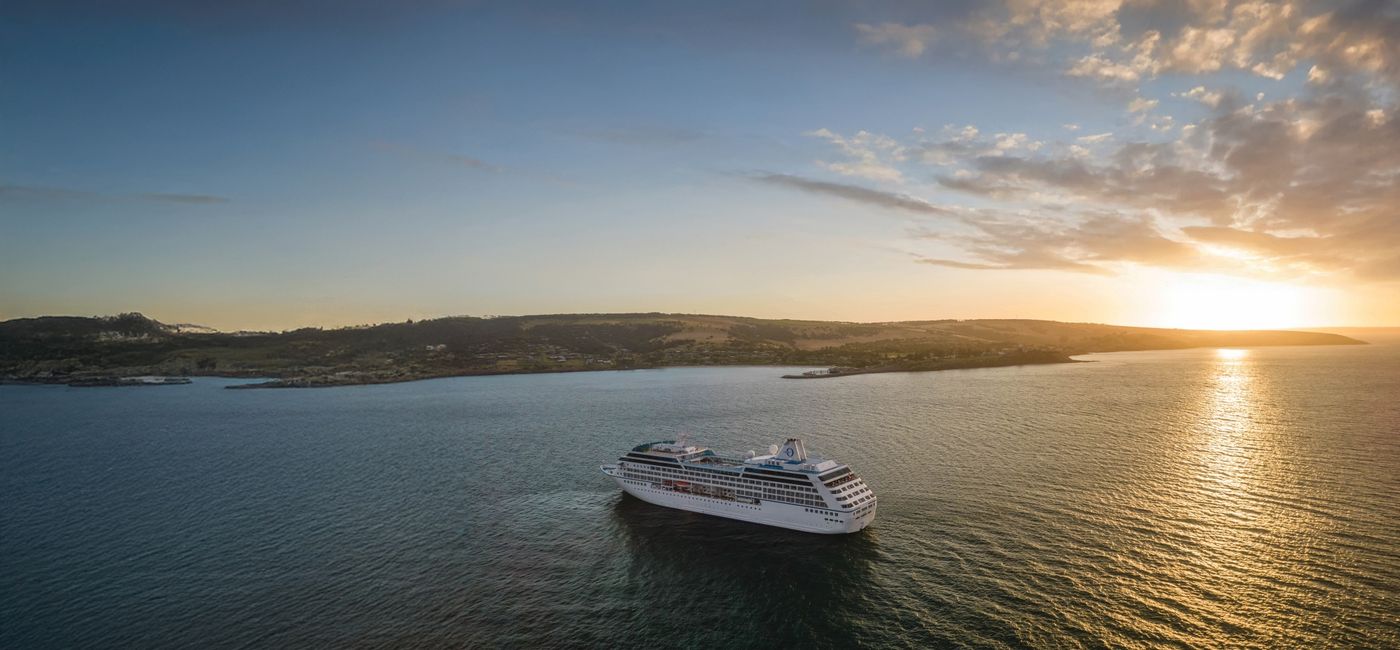 Image: Aerial view of the Oceania Aurelia. (Photo Credit: Oceania Cruises)