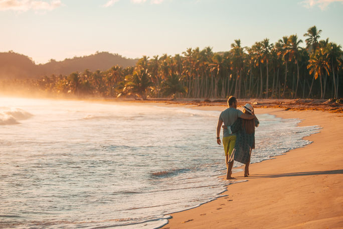 Couple on the beach in Samana Couple on the beach in Samana