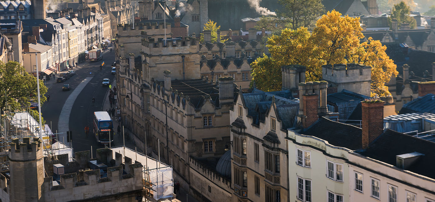 Image: Aerial view of Oxford, England. (Photo Credit: nattapoomv / Adobe Stock)