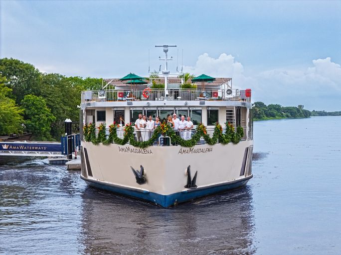 AmaWaterways, AmaMagdalena, river cruise ship christening, christenings, magdalena river