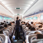 Airplane cabin full