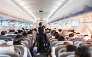 Airplane cabin full