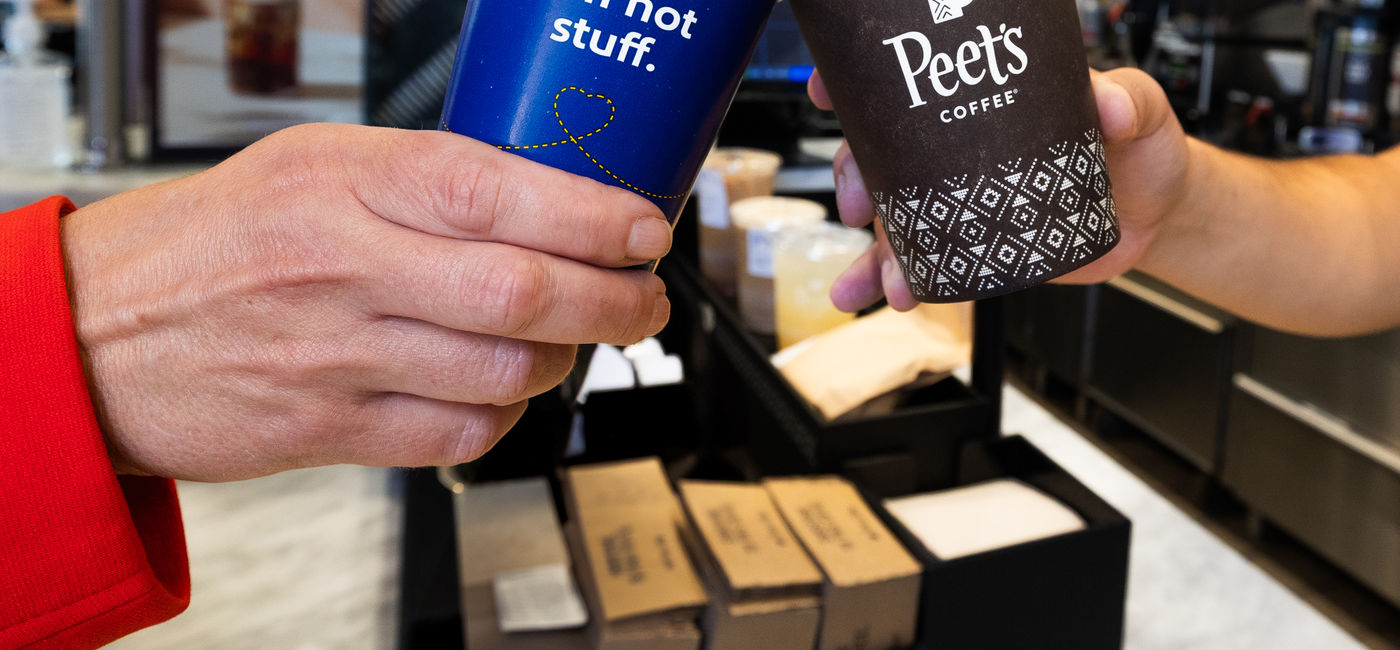 Image: The featured coffee inflight debuts with Off the Grid, a medium roast. (Photo Credit: Southwest Airlines)