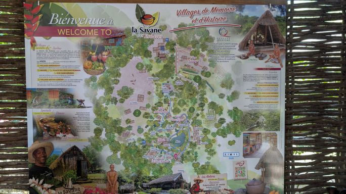 Map of the Savane des esclaves Map of the Savane des esclaves