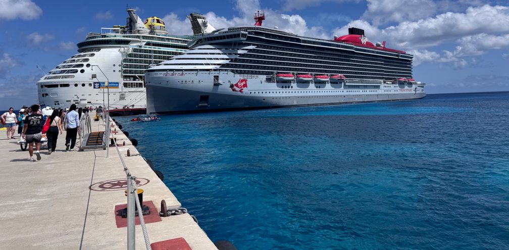 Cruise ships docked in Cozumel, Mexico