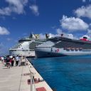 Cruise ships docked in Cozumel, Mexico