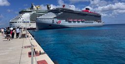 Cruise ships docked in Cozumel, Mexico