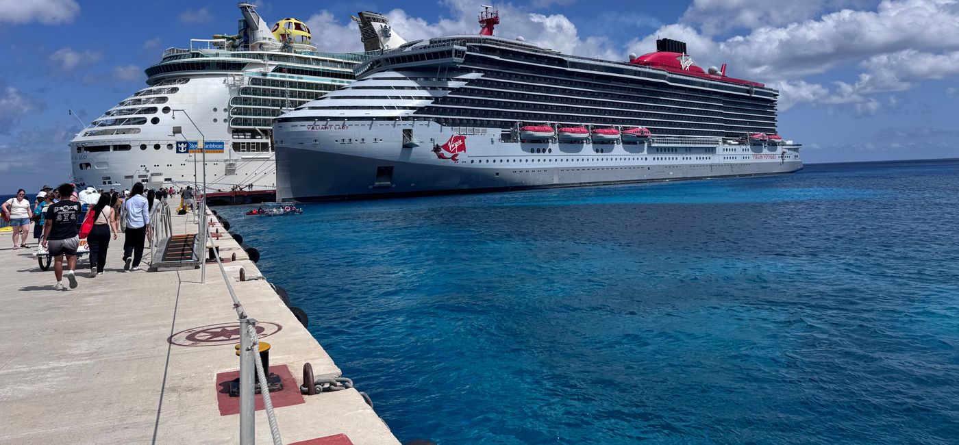 Image: Cruise ships docked in Cozumel, Mexico. (Photo Credit: Patrick Clarke)