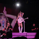 Taylor Swift performing a show as part of her Eras Tour.