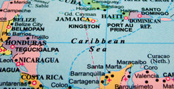 Map of the Caribbean.