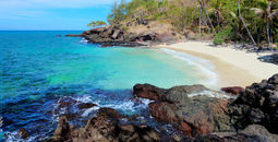Honeymoon Beach at Turtle Island in Fiji.