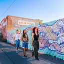 Trio of travelers exploring Phoenix, Arizona