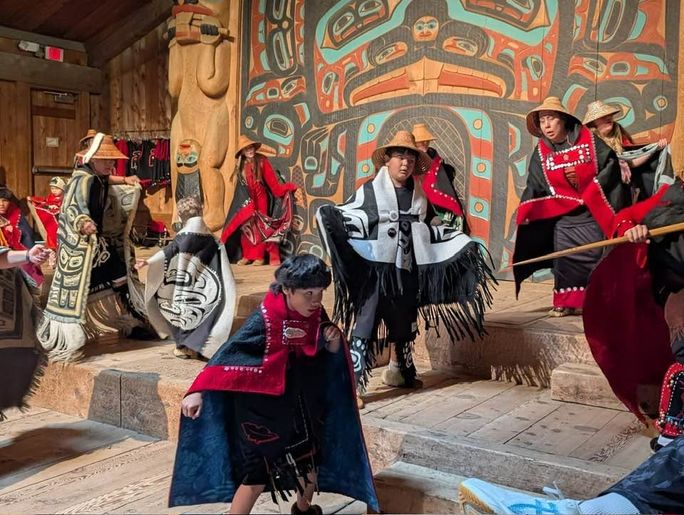 Native American Tlingit Performers at Saxman Native Village, Ketchikan Native American Tlingit Performers at Saxman Native Village, Ketchikan