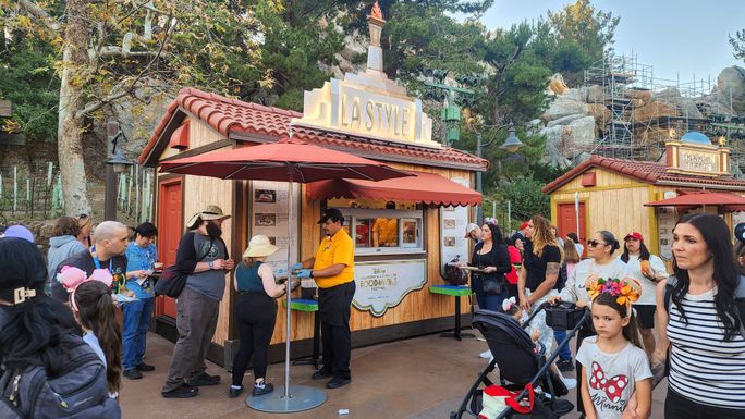 The LA Style and Golden Dreams marketplace stalls at Disney California Adventure's 2026 Food & Wine Festival.