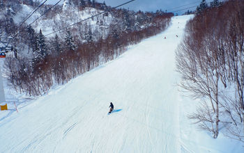Skiing in Sapporo, Japan