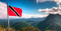 The national flag of Trinidad and Tobago.