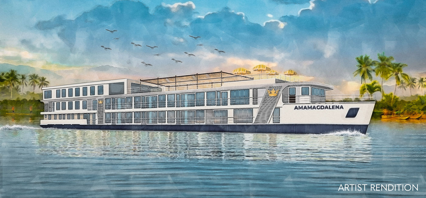 Image: A rendering of the first AmaWaterways ship to sail on Colombia's Magdalena River. (Photo Credit: AmaWaterways Media)