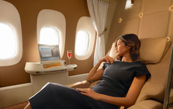Emirates Dom Perignon 2009 Rosé in first class