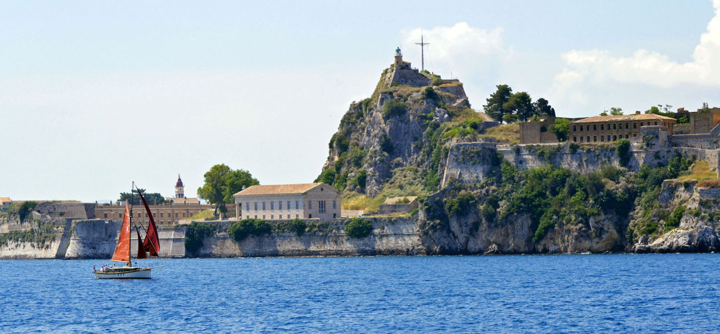 Image: A view of Corfu from the water. (Photo Credit: GNTO / E. Fili)