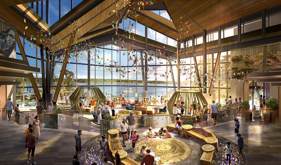 Branch & Brush lounge at Disney’s Lakeshore Lodge.
