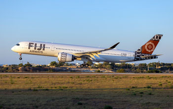 A Fiji Airways airplane.