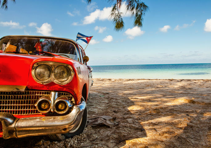 A vintage car in Cuba. Cuba, vintage car, EF Go Ahead Tours