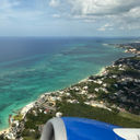 The Bahamas' tropical Caribbean waters and beaches are seen right after takeoff from Nassau