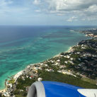 The Bahamas' tropical Caribbean waters and beaches are seen right after takeoff from Nassau