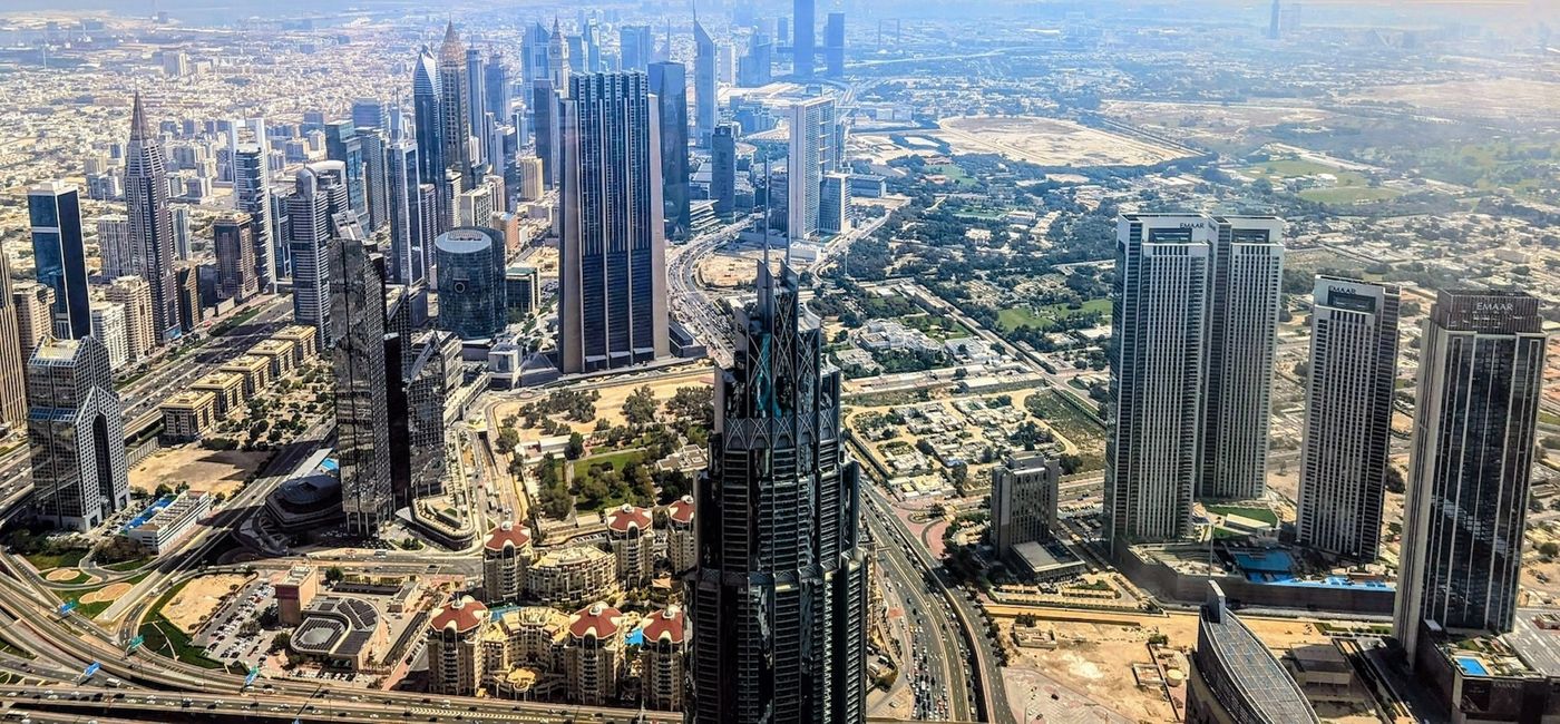 Image: A view of Dubai from Burj Khalifa, the world’s tallest building. (Photo Credit: Claudette Covey)